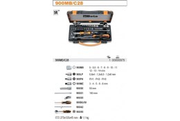 ZESTAW NASADEK 1/4' + AKCESORIA 28SZT