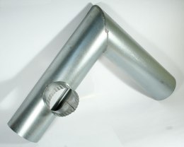 NAROŻNIK RYNNY Z WYLOTEM 150MM LEWY