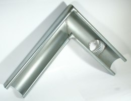 NAROŻNIK RYNNY Z WYLOTEM 150MM LEWY