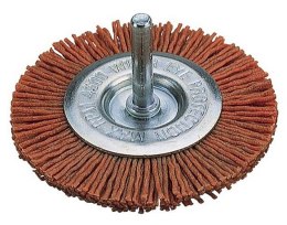 SZCZOTKA TARCZOWA NYLONOWA GRUBA 100MM TRZPIEŃ 6MM