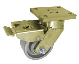 KOŁO ŻELIWNE 100MM OBUDOWA SKRĘTNA SPAWANA+HAMULEC 15ZH