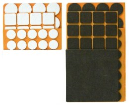 PODKŁADKI FILCOWANE RÓŻNE 106SZT BIAŁE