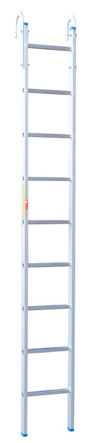 DRABINA ALUMINIOWA OPIERALNA Z HAKIEM 265CM