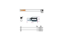 NASADKA 3/4' Z KOŃCÓWKĄ TRZPIENIOWĄ 22MM