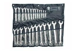 KOMPLET KLUCZY PŁASKO-OCZKOWYCH 6-32 25 SZTUK C-V